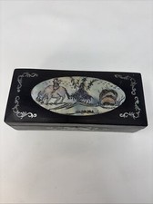 Indian Rosewood Inlay Box with Mysore-Style Pastoral Scene — listing 5