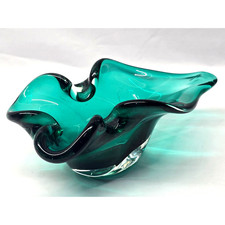 Large Hand-Blown Art Glass Freeform Sculptural Vase, Wine/Amber Swirl, 15.5" — listing 3