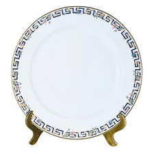 Haviland Limoges Porcelain Dinner Plate with Green & Pink Floral Sprays, Scalloped Rim — listing 6