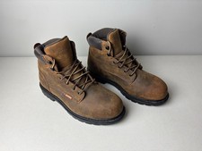 WORX by Red Wing Style 5606 Men's 6-Inch Steel Toe Waterproof Work Boots, Size 10.0 M, Brown Leather — listing 6