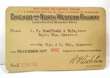 1890 Chicago & North-Western Railway Annual Pass No. 2374 Issued to Hon. Richard Williams — listing 5