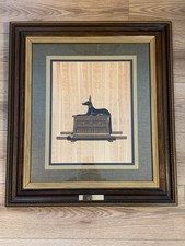 Framed Hand-Painted Egyptian Papyrus - Facsimile #1 Book of Abraham / Anubis Embalming Scene — listing 5