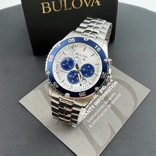 Bulova Marine Star Chronograph Men's Watch, Blue Dial — listing 2