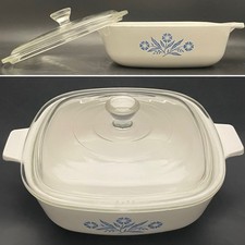 Corning Ware Cornflower Blue Casserole Dish with Glass Lid Other marking, listing 3