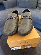 Tod's Gommino Driving Loafers Silver Metallic Leather Size EU 38 — listing 3