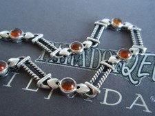 Silpada Sterling Silver Amber Cabochon Link Bracelet, 7.25 inch — listing 2