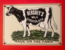 Hershey's Kisses Milk Chocolate Porcelain Enamel Advertising Sign 'A Kiss for You' — listing 4