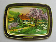Currier & Ives Blue Two-Tier Serving Tidbit Tray by Royal China — listing 5