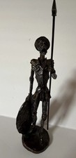 Pair of Brutalist Metal Don Quixote & Sancho Panza Figural Sculptures