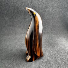 Hand-Carved Painted Wood Penguin Figurine — listing 4