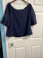 Banana Republic Off-Shoulder Floral Striped Bell-Sleeve Top — listing 4