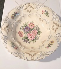 Ivory MZ Czechoslovakia Floral Soup Bowls Set of 8