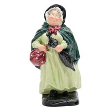Vintage 'Sairey Gamp' Dickens Character Figurine, Hand-Painted Chalkware/Resin Maker's mark or stamp, listing 2