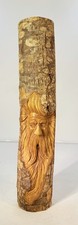 Hand-Carved Wood Spirit Face Sculpture in Natural Driftwood/Burl, Signed L. Holloway 2007 — listing 3