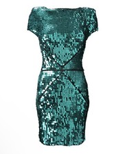 Lovely Day Iridescent Sequin Strappy Back Bodycon Mini Dress, Size S — listing 2