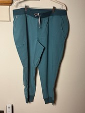FIGS Technical Collection Zamora Jogger Scrub Pants, Navy, Size M Petite — listing 4
