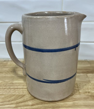 Vintage Stoneware Mixing Bowl with Blue Stripes — listing 5