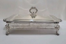 Group of 3 Vintage Silverplate Serving Pieces - Salad Serving Spoon, Fork, and Sugar/Preserve Spoon — listing 3