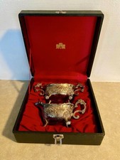Vintage Silver-Plate Two-Handled Sugar Bowl with Repousse Melon-Lobed Body — listing 4