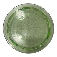 Green Depression Glass 10-inch Footed Cake Platter, Cameo 'Ballerina' Pattern — listing 6