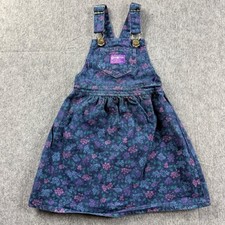 OshKosh B'gosh Girls Pinafore Dress, Purple Gingham Floral & Butterfly Print, Size 3T — listing 5