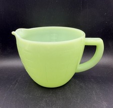 Jeannette Glass Jadeite Green Reamer Juicer with Handle and Spout, listing 6