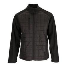 Women's Hybrid Quilted Full-Zip Jacket with Fleece Sleeves, Cream/Ivory Zella / other athletic brand — listing 2