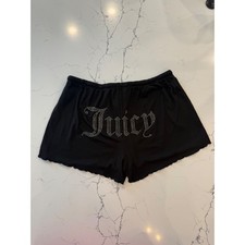 Juicy Couture Blue Ribbed Rhinestone Logo Crop Top, Size L — listing 3