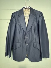 Vintage Prestige West Faux Suede Western Sport Coat / Blazer, Tan, Men's ~46R