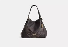 Coach Edie Shoulder Bag 31 in Black Pebbled Leather — listing 4