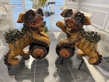 Collection of Chinese Ceramic Figurines - Foo Dogs, Robed Ladies, and Animal Figures, listing 4