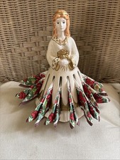 Vintage Porcelain Napkin Lady Figurine Holder with Toothpick Holes — listing 5