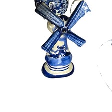 Delft Blue Hand-Painted Ceramic Windmill Figurine with Movable Sails Just Delft, listing 5
