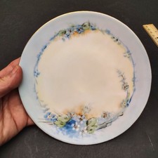 Thomas Bavaria Porcelain Dinner Plate, Blue Checkered Border with Scroll Motif, listing 2
