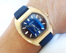 Vintage Doxa Gold-Plated Manual-Wind Men's Dress Watch with Fancy Teardrop Lugs — listing 2