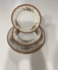 Vintage Diamond China Hand-Painted Floral Saucer / Small Bowl, Made in Japan — listing 6