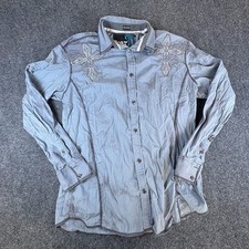 Roar "Strength Refined" Men's Embroidered Plaid Western Shirt, Size XXL — listing 5