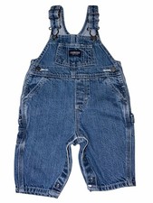 Baby Girls Denim Shortalls with Snowflake Embroidered Straps, Frayed Hem, listing 3