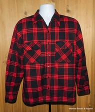 Quilted Lined Plaid Flannel Shirt Jacket (Shacket) — listing 4