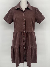 Given Kale Black Denim Tiered Shirt Dress, Short Sleeve, Size XL — listing 2