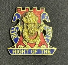 Vintage US Army 14th Infantry Regiment DUI Crest Pin 'Baptized By Fire' — listing 3