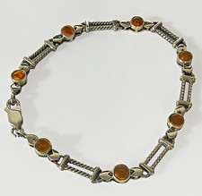 Silpada Sterling Silver Amber Cabochon Link Bracelet, 7.25 inch — listing 6