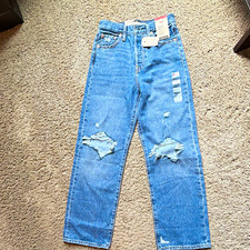 Levi's Premium Ribcage Straight Ankle Jeans, Big E, Women's Size 30 (High-Rise, Blue Wash) — listing 2