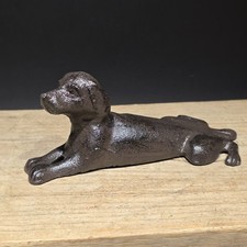 Large Antique Cast Iron Figural Animal Statue / Vessel (Cat or Bear Form), Maker Unknown