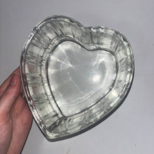 Vintage Clear Pressed Glass Heart-Shaped Hobnail Beaded Trinket/Candy Dish — listing 6