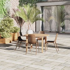 1960s Mid-Century Teak Veneer Dining Table with 6 Chairs — listing 4