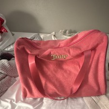 Juicy Couture Pink Plaid Duffle Weekender Bag with Logo Patch — listing 5