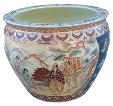 Japanese Satsuma-Style Moriage Vase with Koi Fish and Cobalt Panels, listing 2