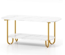 Vintage Mid-Century Italian-Style Marble Top Coffee Table with Mahogany Curved-Leg Base and Lower Shelf — listing 3