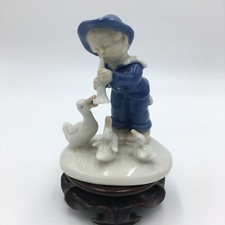 Porcelain Seated Boy Figurine with Ball, Lladro/NAO Style, Maker Unmarked in Photo — listing 6